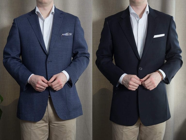 Sininen irtotakki sopii jokaiseen tilanteeseen