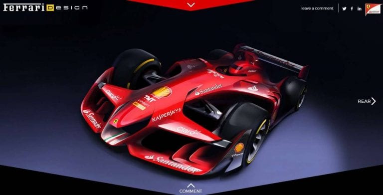 Onko tässä tulevaisuuden F1-auto? Ferrarilta huikea F1-konsepti