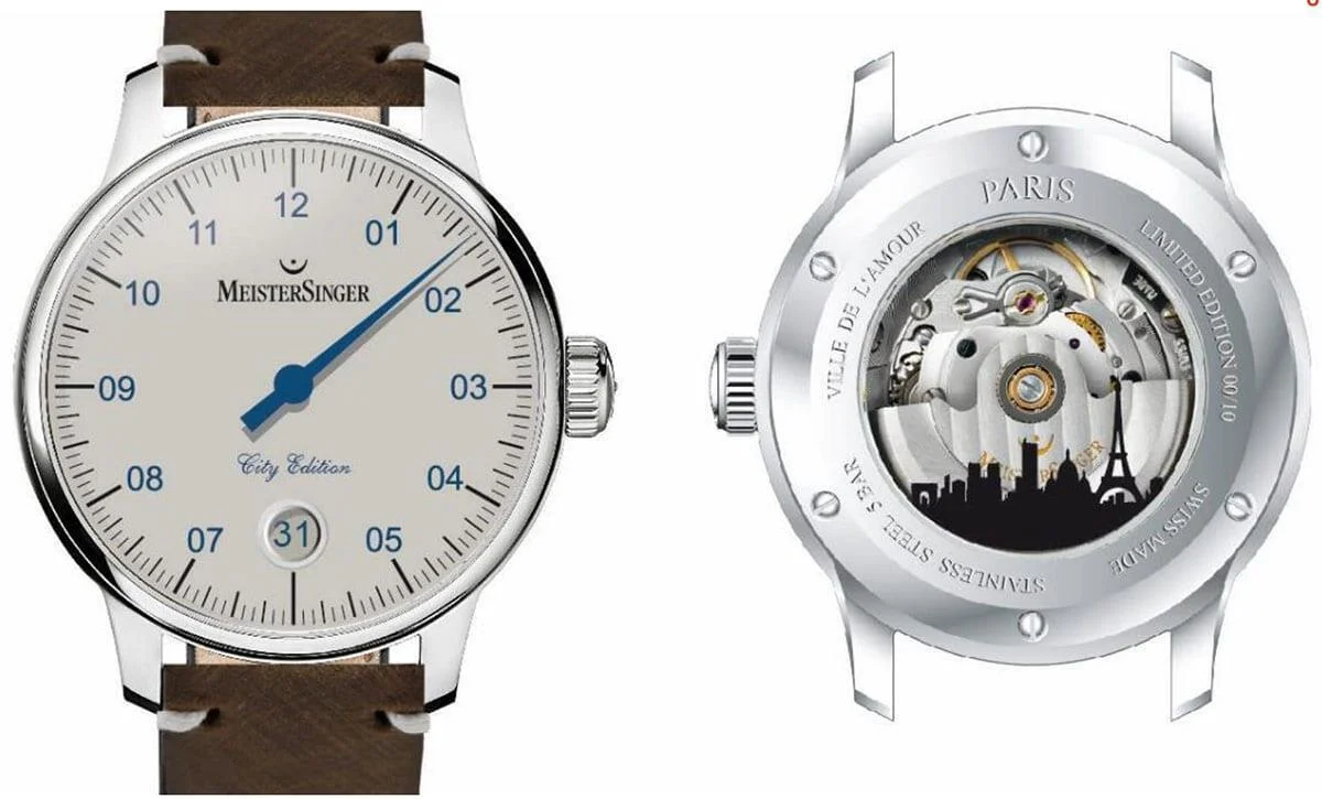 City Edition Paris on toteutettu Helsinki-kellon tapaan 43 millimetrin kuoreen. Helsinki-kelloon nähden eroina ovat kellotaulun väri, takakannen kuva ja slogan, sekä päivyristä puuttuva kyklooppi.