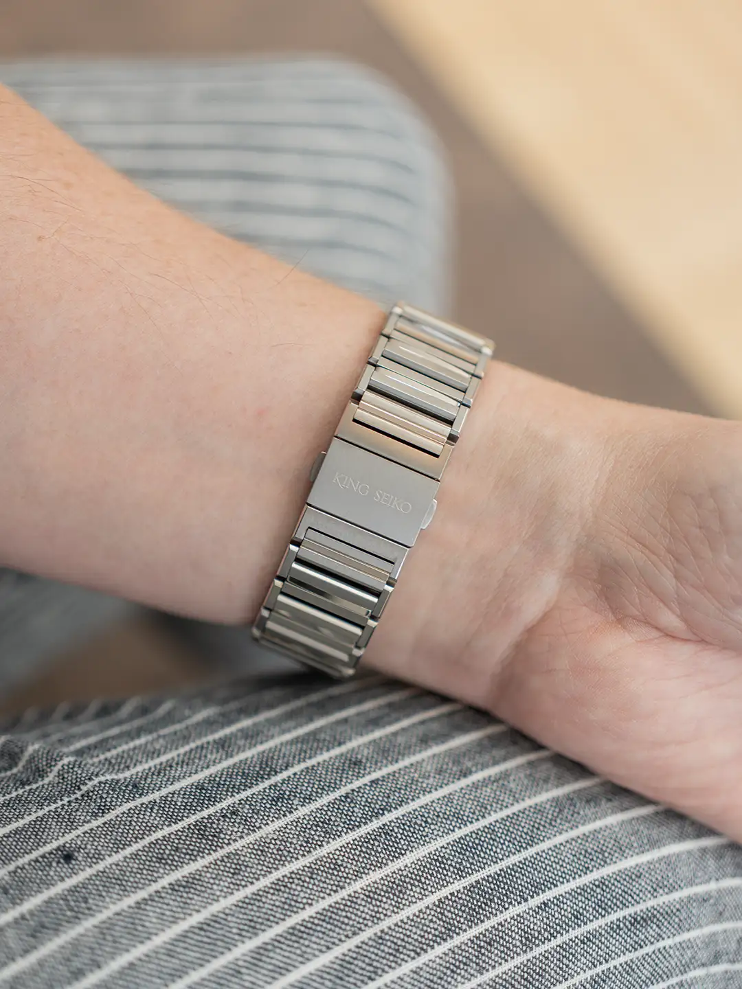 King Seiko Vanac Titanium HKF002J1 ja titaaninen ranneke.