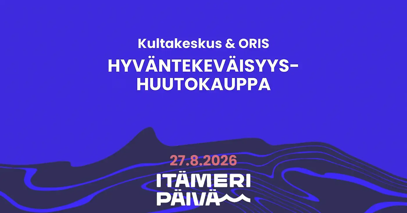 Kultakeskus & Oris hyväntekeväisyyshuutokauppa Itämeren hyväksi.