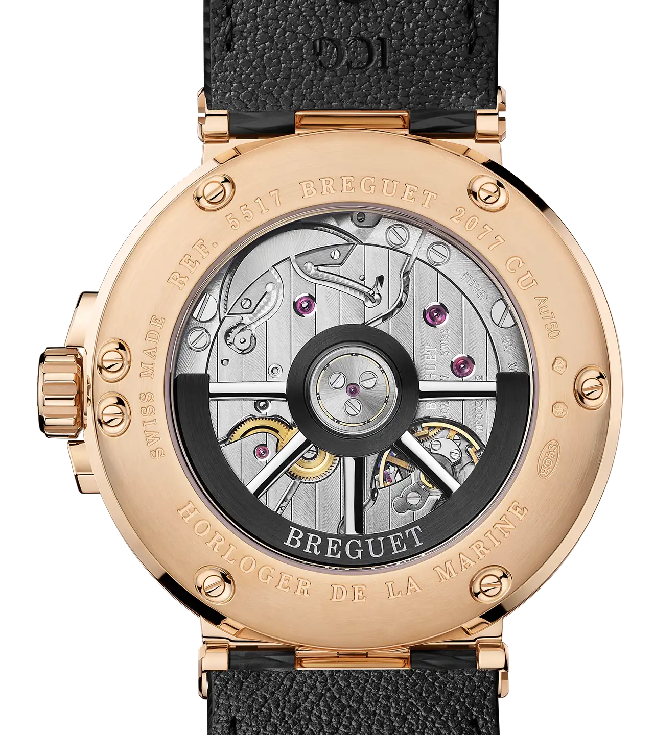 Marine Breguet 5517 -kellon 777A-koneistonäkymä.