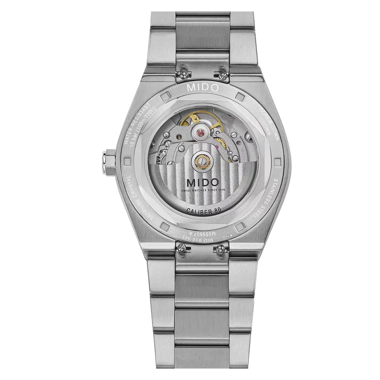 Mido Multifort 8 One Crown luottaa Mido Caliber 80 -automaattikoneistoon, joka tunnetaan yleisemmin nimellä Powermatic 80.