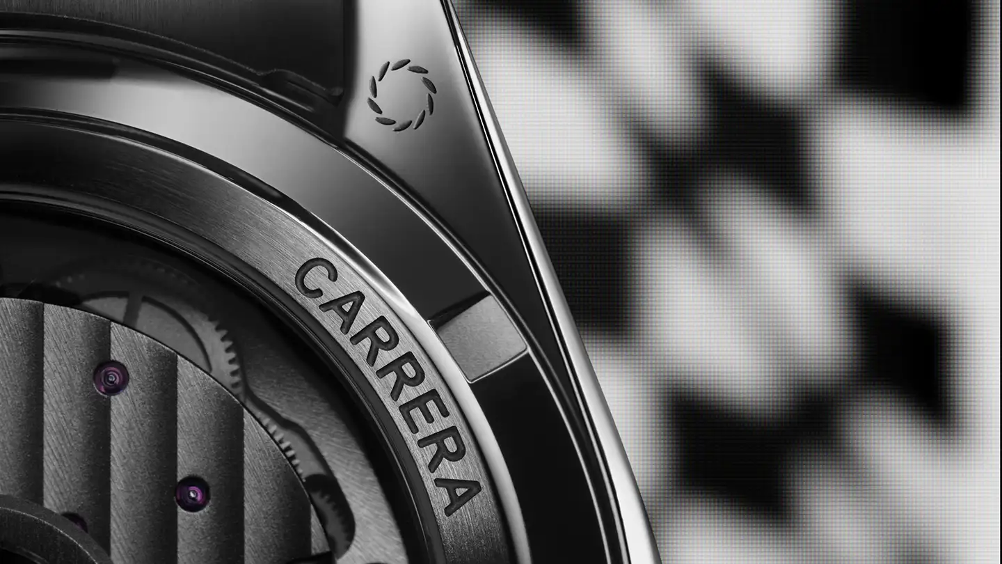 TAG Heuer Carrera Chronograph Sportin korvakkeen kaiverrus.