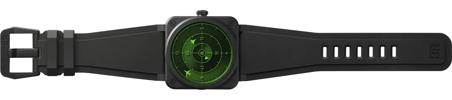 Bell & Ross BR-03 Green Radar Ceramic tuotekuva.