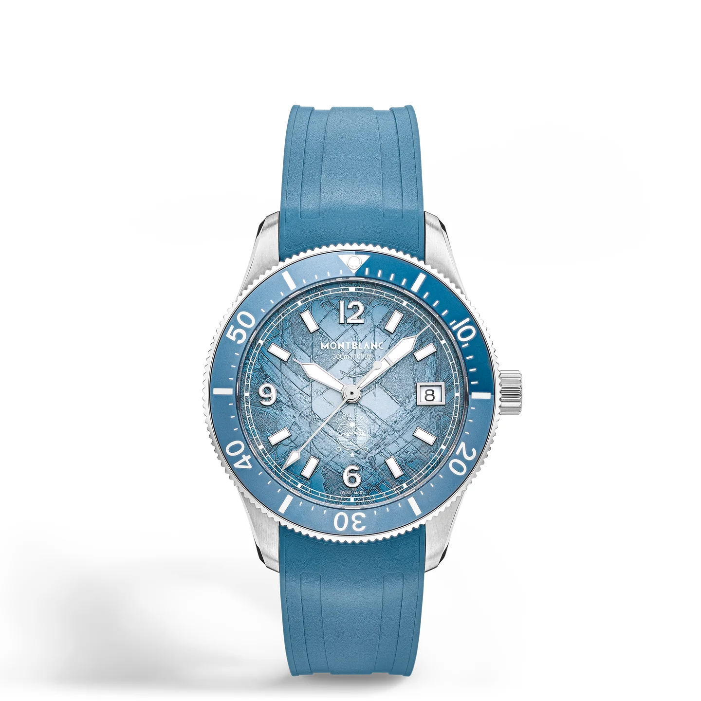 Montblanc Iced Sea Automatic Date 0 Oxygen jäänsinisenä.